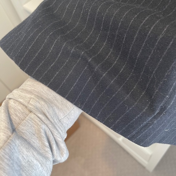 Zara woman blue wool stripe blazer - Picture 10 of 11